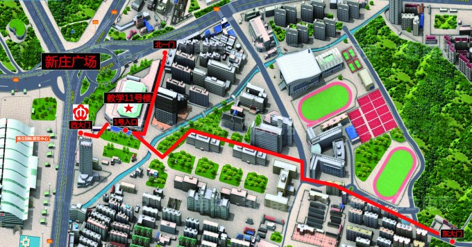 附1:南京林业大学校园招聘会场地示意图