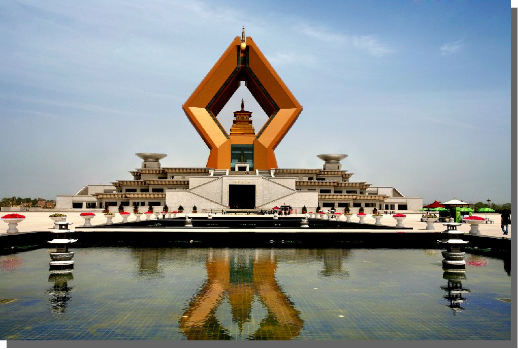 世界最高佛塔——法门寺合十舍利塔,高148米"六个最"工程:第一座火箭